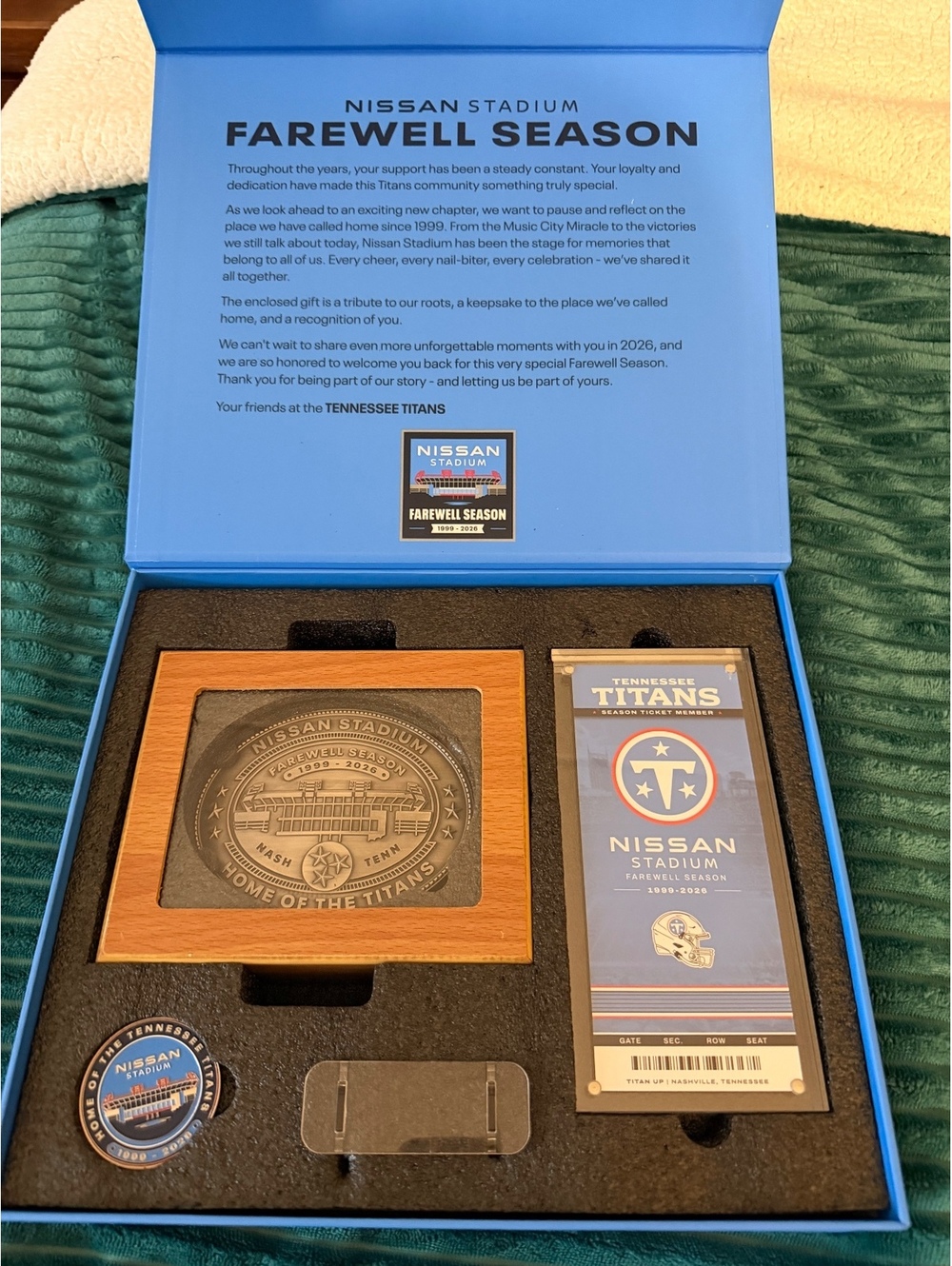 Tennessee Titans farewell collection item